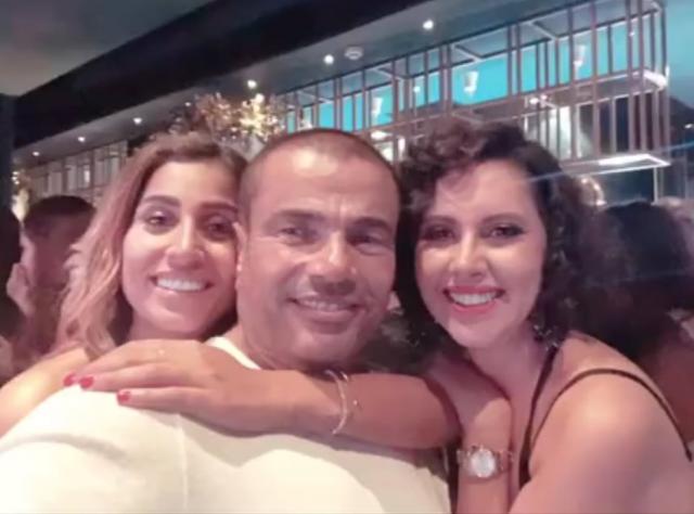 عمرو دياب ودينا الشربيني وياسمين رئيس