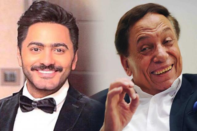 عادل امام وتامر حسني