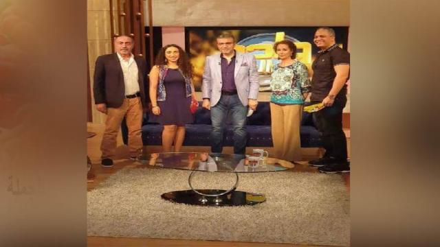 عمرو الليثي وفريق مسلسل بـ 100 وش