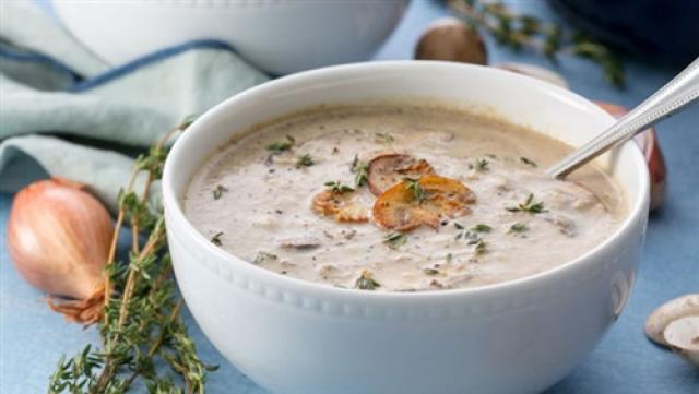 شوربة الأرز بالمشروم