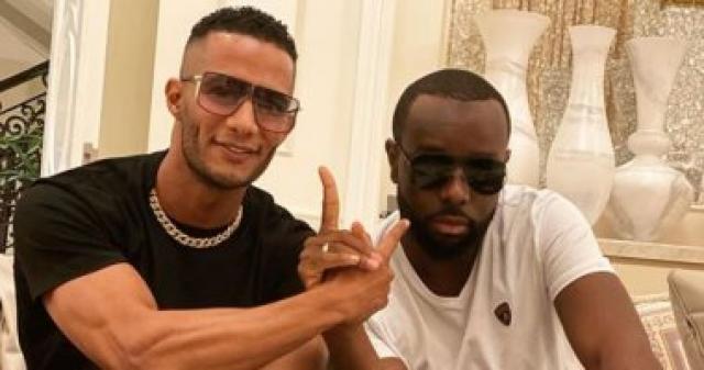 محمد رمضان برفقة الفنان العالمي ميتر جيمس