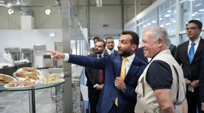 رسالة شكر وتقدير لجلالة الملك بعد زيارته مصنع حلويات الحاج محمود حبيبة وأولاده في القسطل