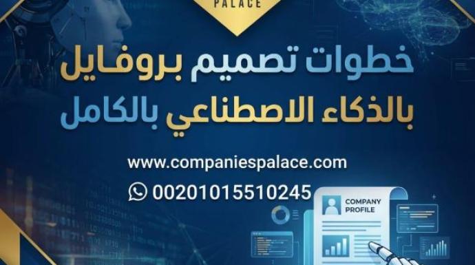 خطوات تصميم بروفايل شركة بالذكاء الاصطناعي بالكامل